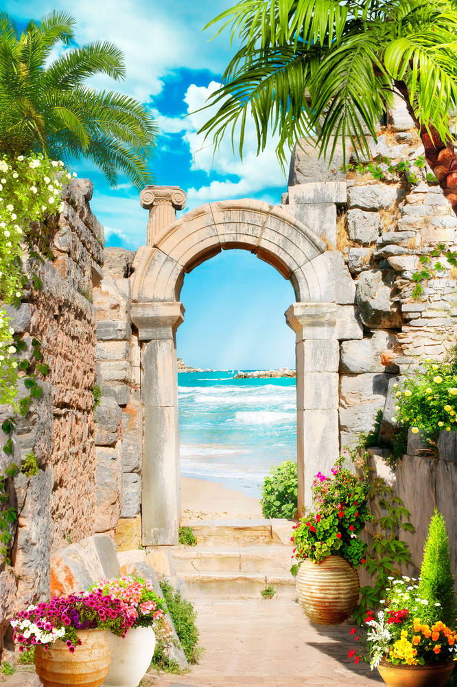 

Фотообои Walldeco Через арку к морю №30784 Гладь