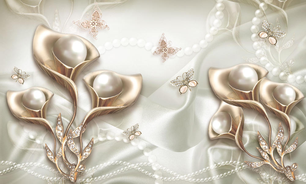 

Фотообои Walldeco Жемчужины в золоте №30964 Волокно