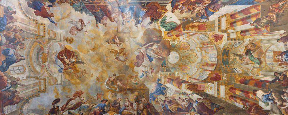 

Фотообои Walldeco Роспись на потолке №19403 Жаккард