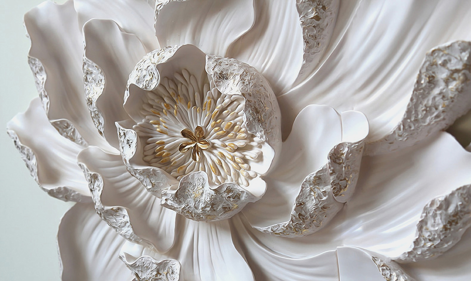 

Фотообои Walldeco 3d белый цветок №36201 Мелкий песок с блестками