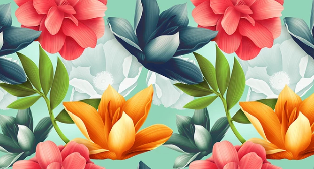 

Фотообои Walldeco Красочные цветы №dec-102 Волокно