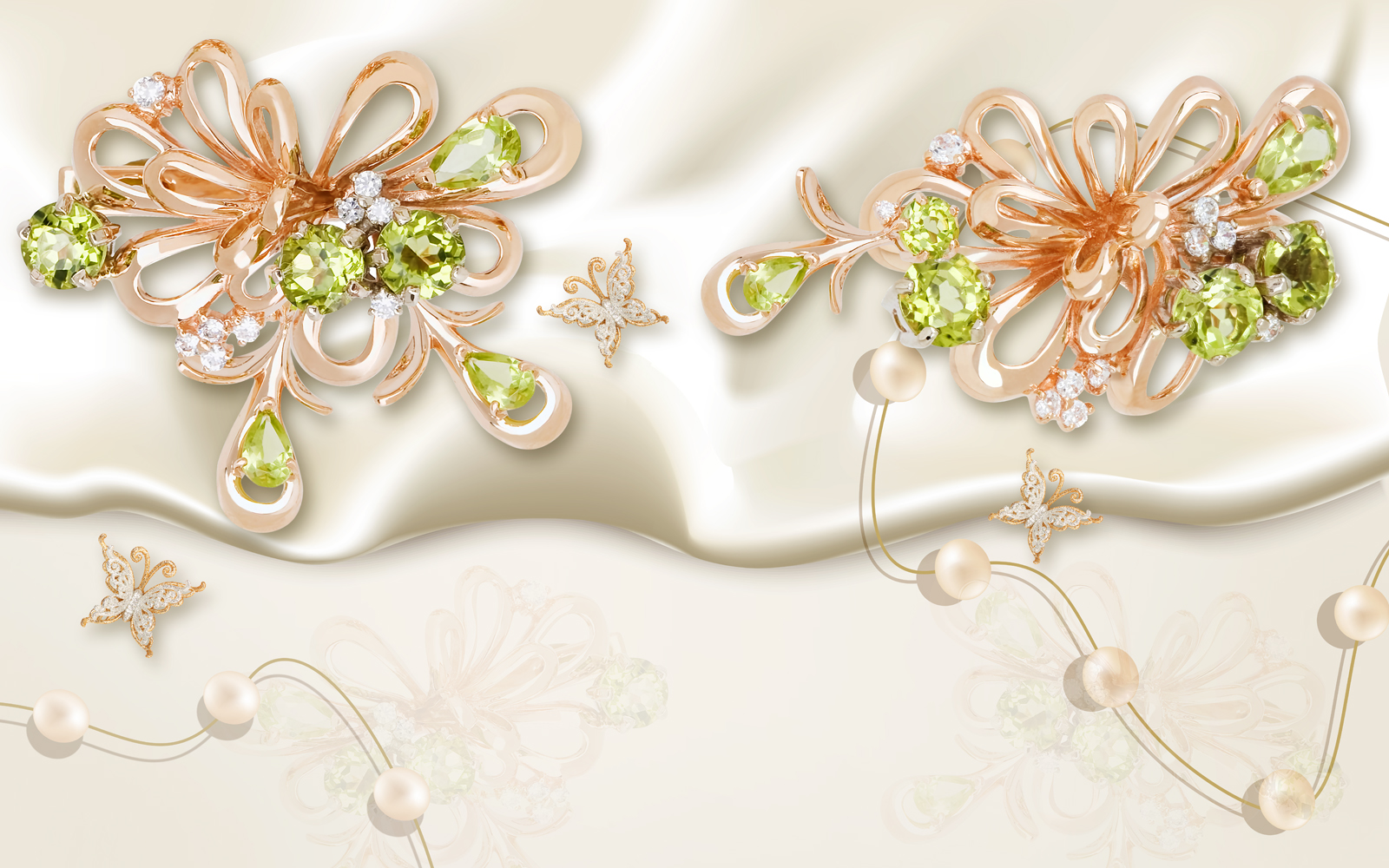 

Фотообои Walldeco Красивые брошки №38849 Волокно