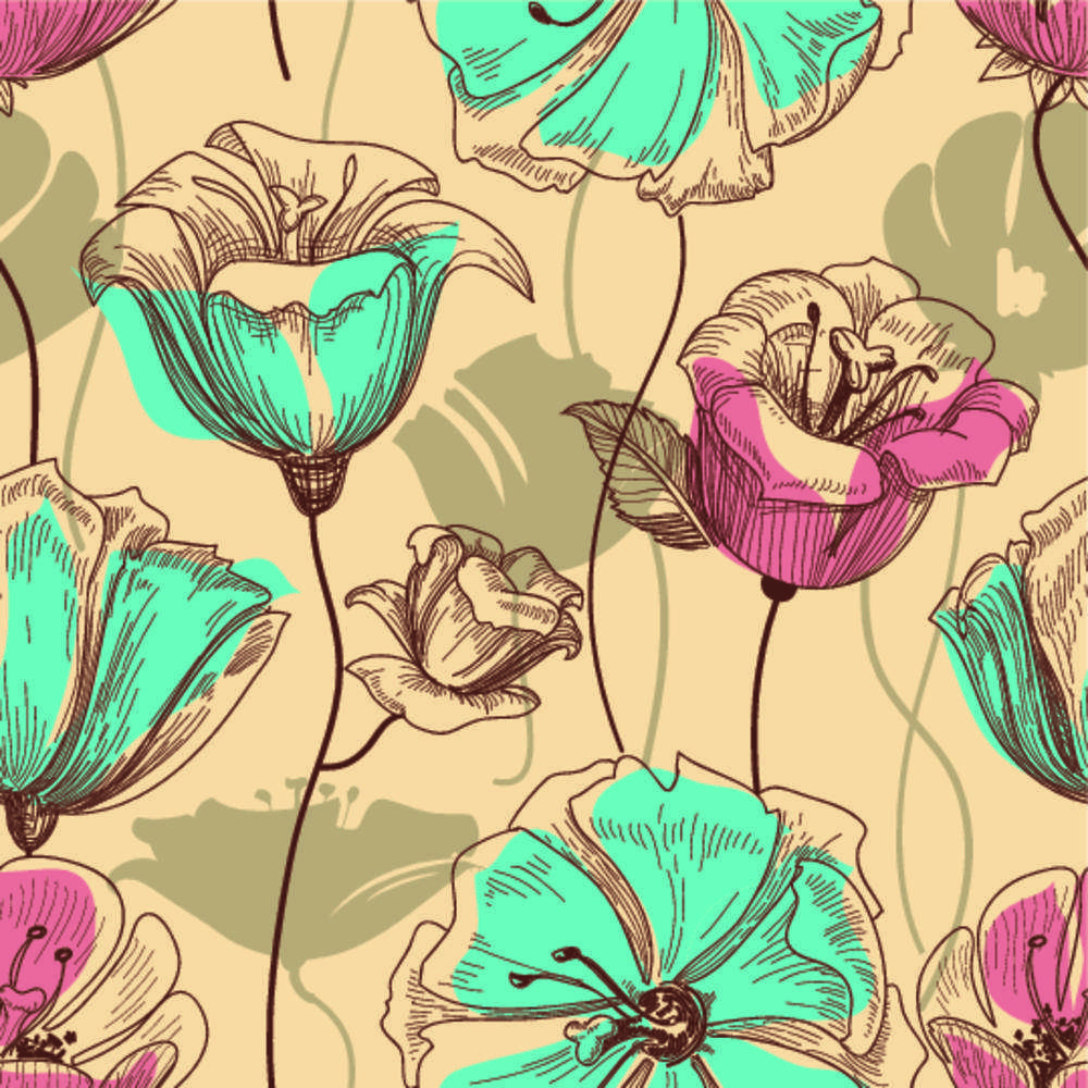 

Фотообои Walldeco яркие цветы №11086 Гладь