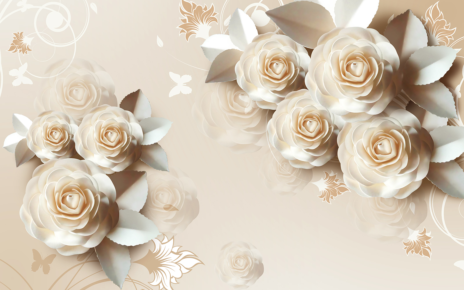 

Фотообои Walldeco Абстракция: розы из бумаги №35973 Волокно