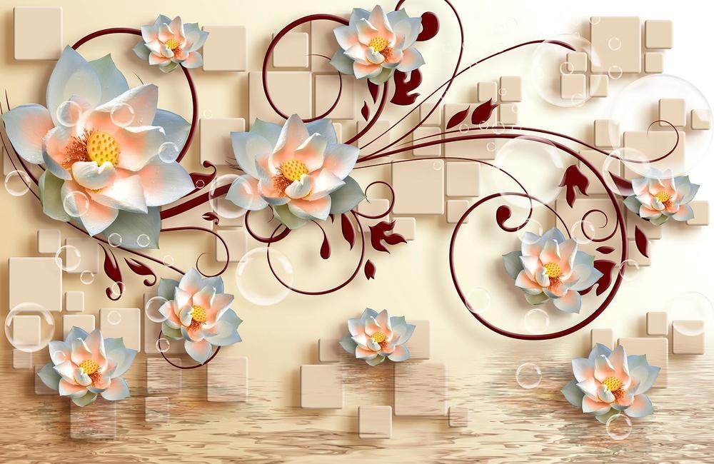 

Фотообои Walldeco Цветы лотоса №33475 Базальт