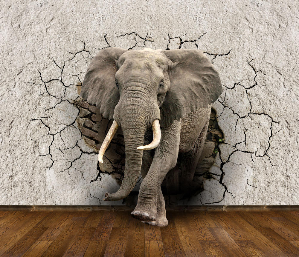 

Фотообои Walldeco Слон №31005 Жаккард