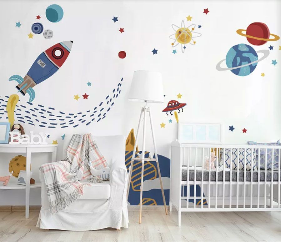 

Фотообои Walldeco Космос: ракета и планеты №dec-2074 Волокно