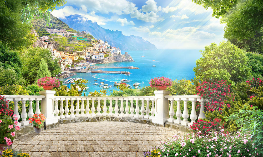 

Фотообои Walldeco Вид на побережье со смотровой площадки №31220 Базальт