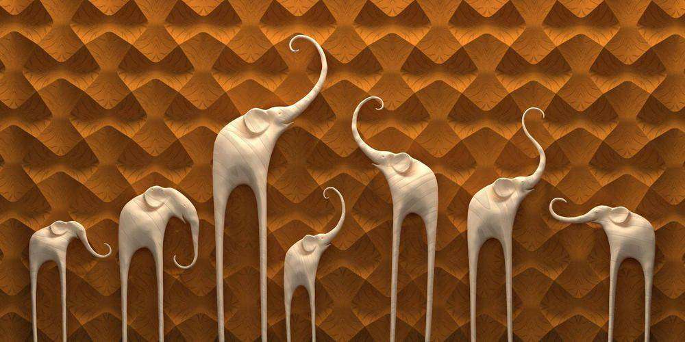 

Фотообои Walldeco Слоны №23943 Базальт