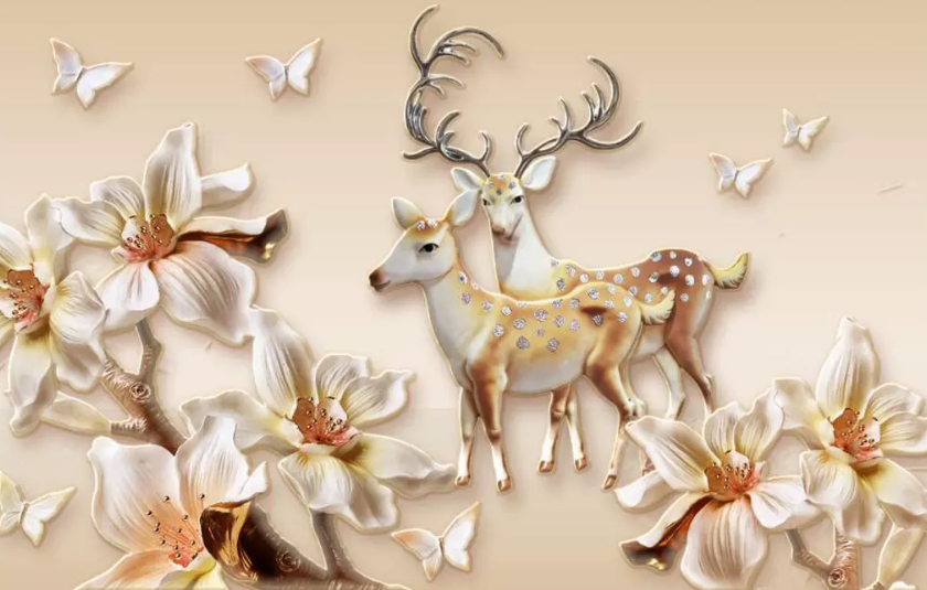 

Фотообои Walldeco 3d олени №dec-413 Гладь