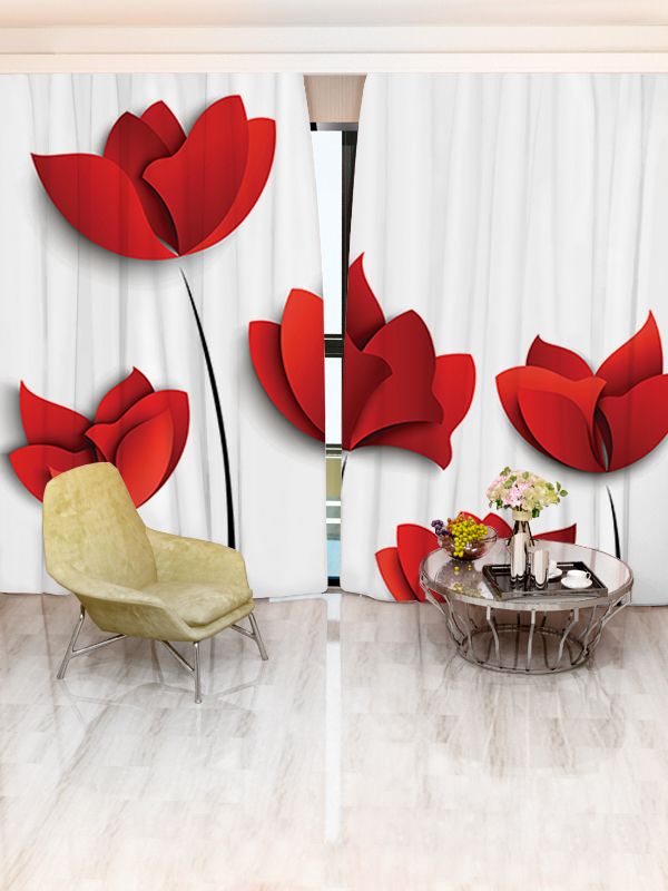 

Фотообои Walldeco Красные цветы №24163 Гладь