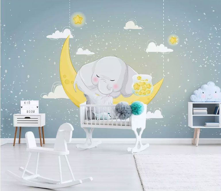 

Фотообои Walldeco Спящий слоник на месяце №dec-1391 Деко