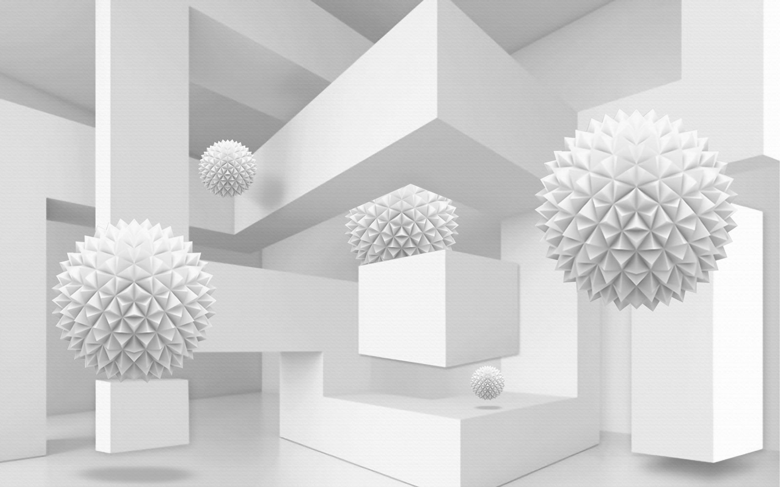 

Фотообои Walldeco 3d абстракция: белые фигуры №36868 Фреска