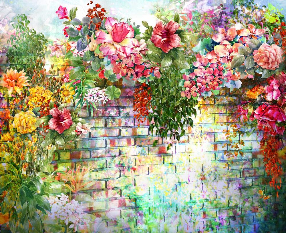 

Фотообои Walldeco Забор и цветы №29281 Бриз