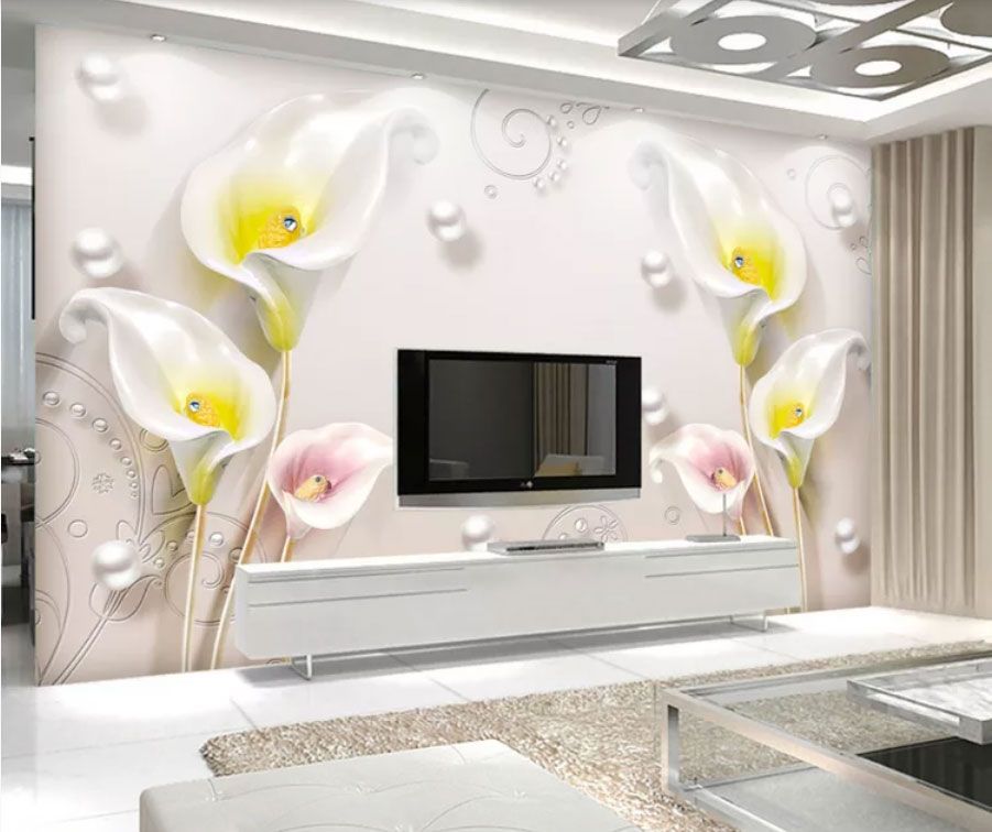 

Фотообои Walldeco Узор из красивых кал №dec-2092 Жаккард