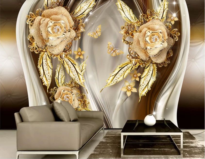 

Фотообои Walldeco Розы из драгоценного металла №dec-2133 Деко