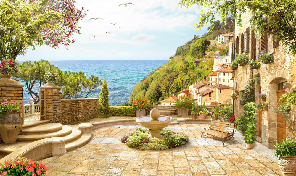 

Фотообои Walldeco Домики у моря №31864 Волокно