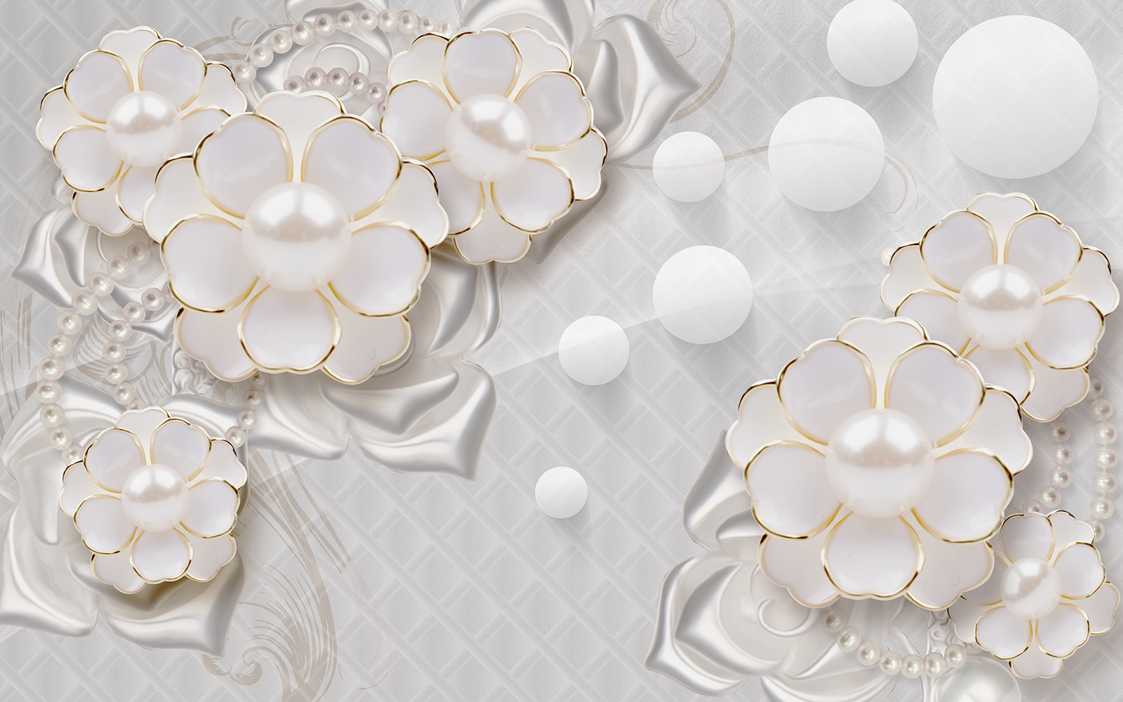 

Фотообои Walldeco Цветы и бусы №36769 Деко