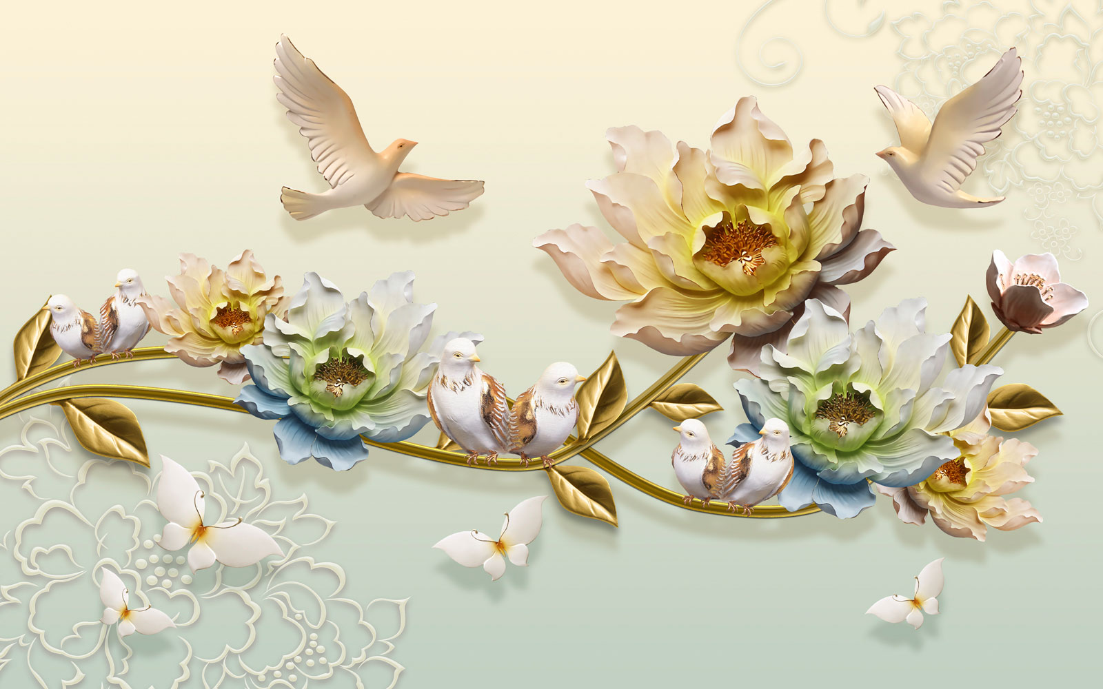 

Фотообои Walldeco Райский птицы №38741 Гладь