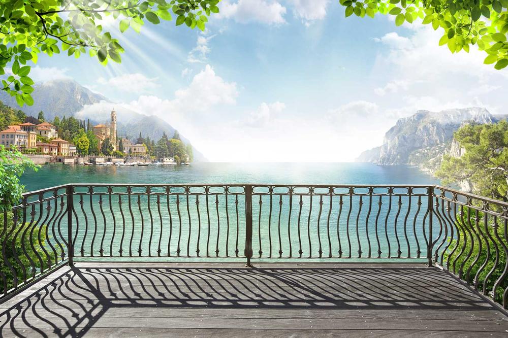 

Фотообои Walldeco Веранда у моря №30283 Мелкий песок с блестками