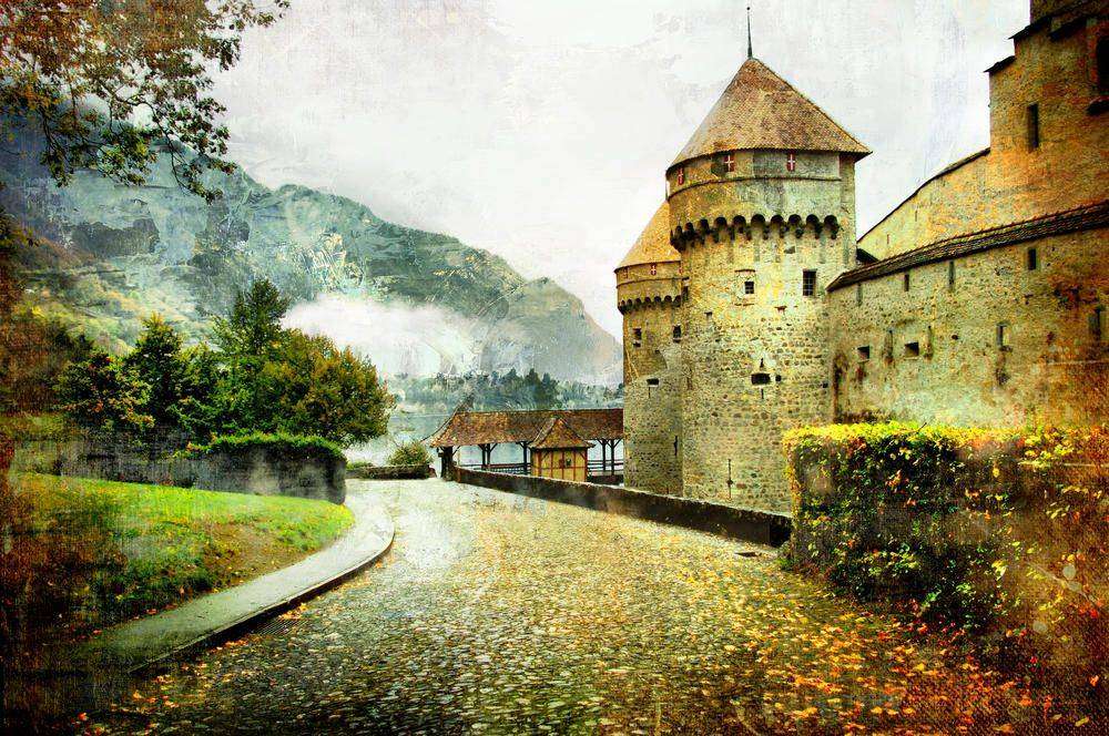 

Фотообои Walldeco Дорога мимо замка №1302 Волокно