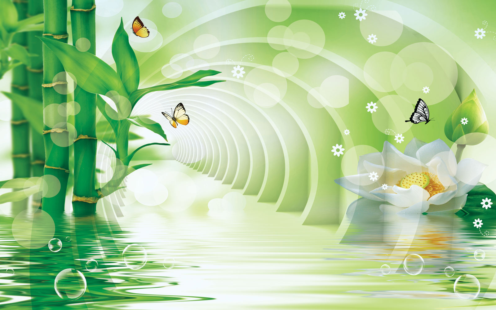 

Фотообои Walldeco Водный тоннель №40450 Фреска
