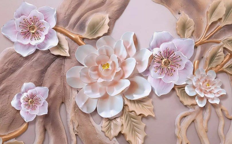 

Фотообои Walldeco Барельеф: красивые цветы №dec_3070 Лоск