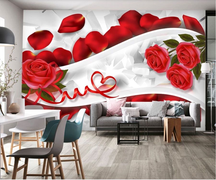 

Фотообои Walldeco Лепестки красных роз №dec-2088 Гладь