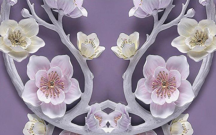 

Фотообои Walldeco Барельеф: цветущая симметрия №dec_3080 Фреска