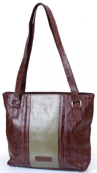 

Кожаная сумка LASKARA LK-DD224-choko-oliva
