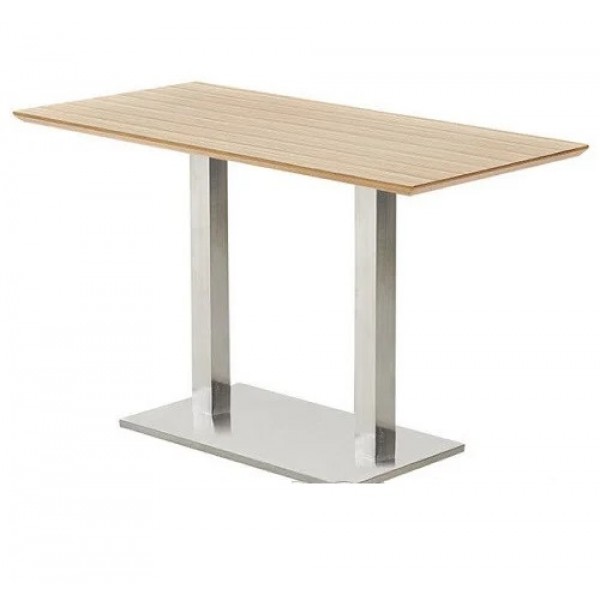 

Стол барный прямоугольный для кафе пластик/металл Пирео В 120х80 Group SDM цвет натуральный бук