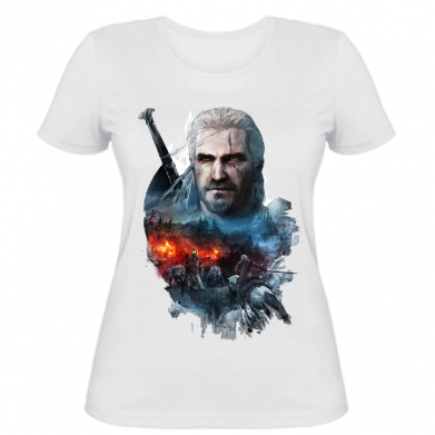 

Женская футболка Stedman The Witcher watercolor M Белый