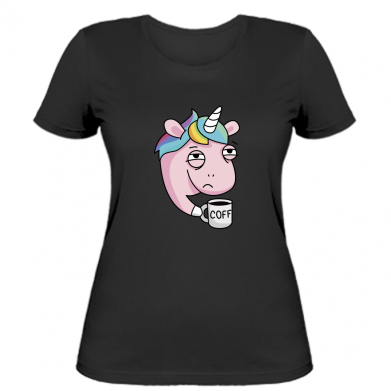 

Женская футболка Stedman Unicorn and coffee L Черный