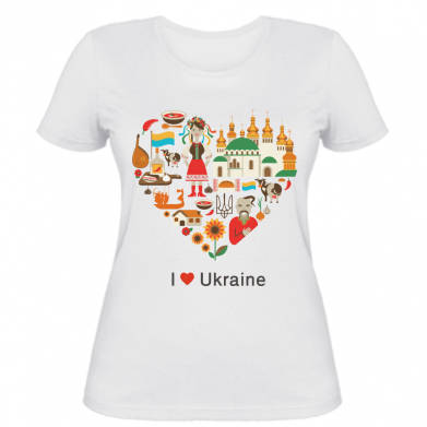 

Женская футболка Stedman Love Ukraine Hurt M Белый