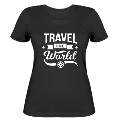 

Женская футболка Stedman Travel the world and compass XS Черный