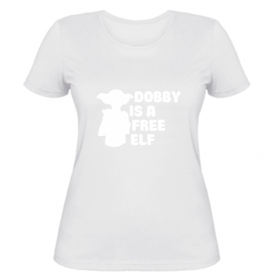 

Женская футболка Stedman Dobby is a free elf XL Белый