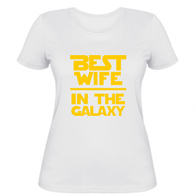 

Женская футболка Stedman Best wife in the Galaxy M Белый