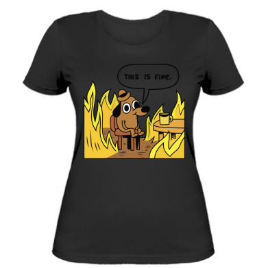 

Женская футболка Stedman This is fine XS Черный