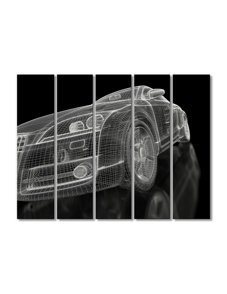 

Модульная картина Artel «Авто компьютерная графика» 5 модулей 90x135 см