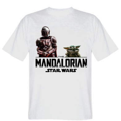 

Мужская футболка Stedman Mandalorian and yoda baby art XXL Белый