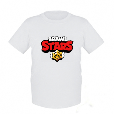 

Детская футболка для мальчиков Stedman Brawl Stars Logotype L Белый