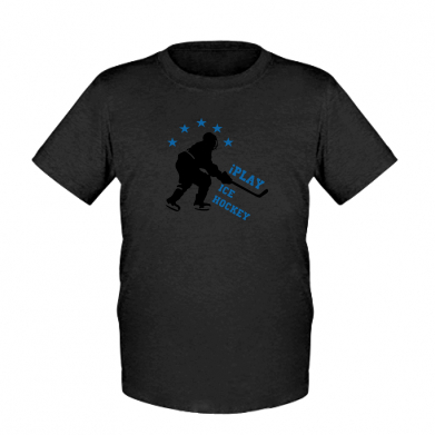 

Детская футболка для мальчиков Stedman I play hockey L Черный