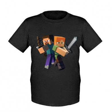 

Детская футболка для мальчиков Stedman Minecraft Fan Art M Черный