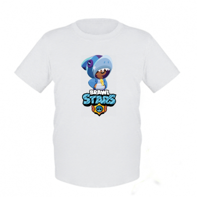 

Детская футболка для мальчиков Stedman Shark Leon and logo M Белый