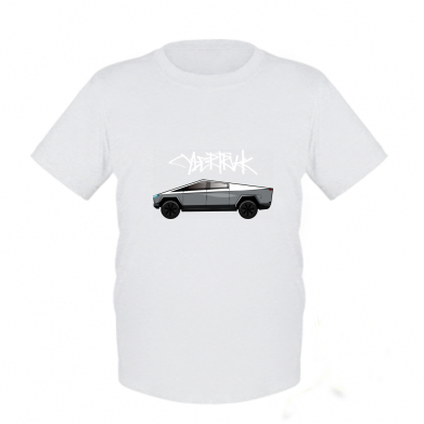 

Детская футболка для мальчиков Stedman Tesla cybertruk L Белый