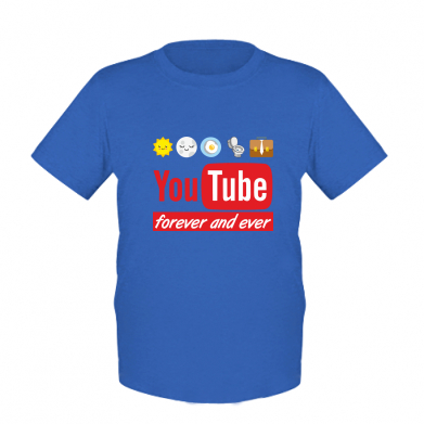 

Детская футболка для мальчиков Stedman Forever and ever emoji's life youtube XL Синий