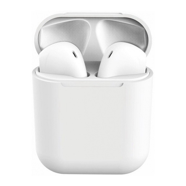 

Наушники bluetooth ALLS Inpods 12 TWS Сенсорные матовые с зарядным футляром для IOS/Mac OS/Windows/Android Белый