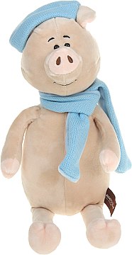 

Мягкая игрушка "Свин Бен с шарфом и шапкой", 28 см - MaxiToys (20-644440)