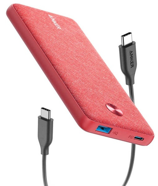 

Внешний аккумулятор Anker PowerCore 10000 mAh Slim PD Fabric Red