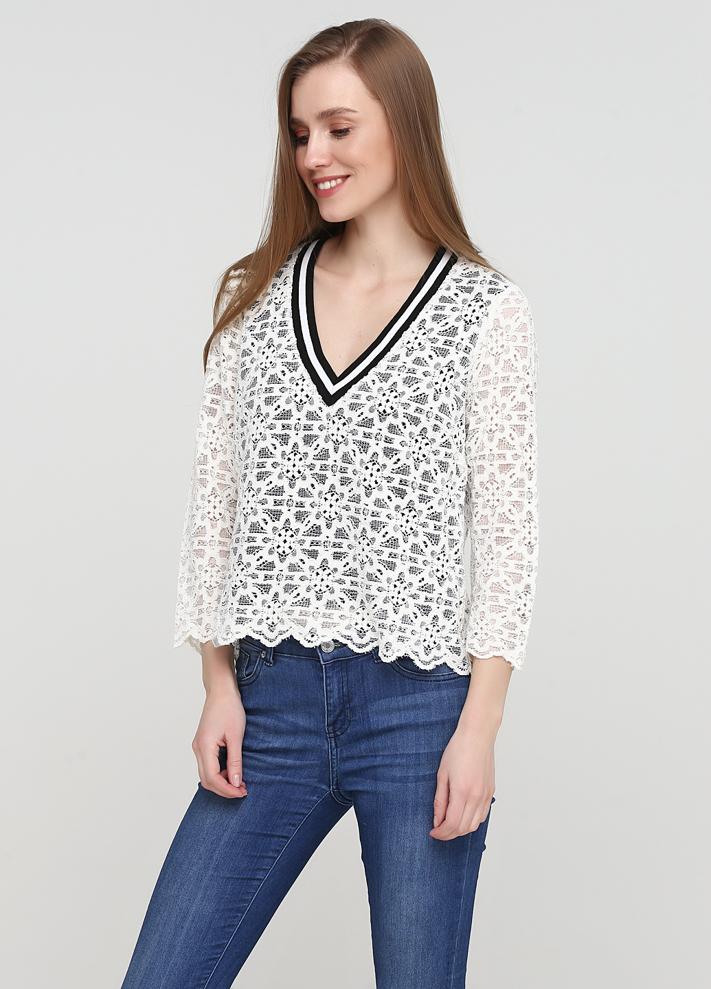 

Блузка H&M S Белый 0-1013